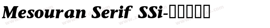 Mesouran Serif SSi字体转换